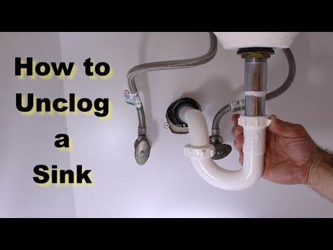 how to unblock a sink drain