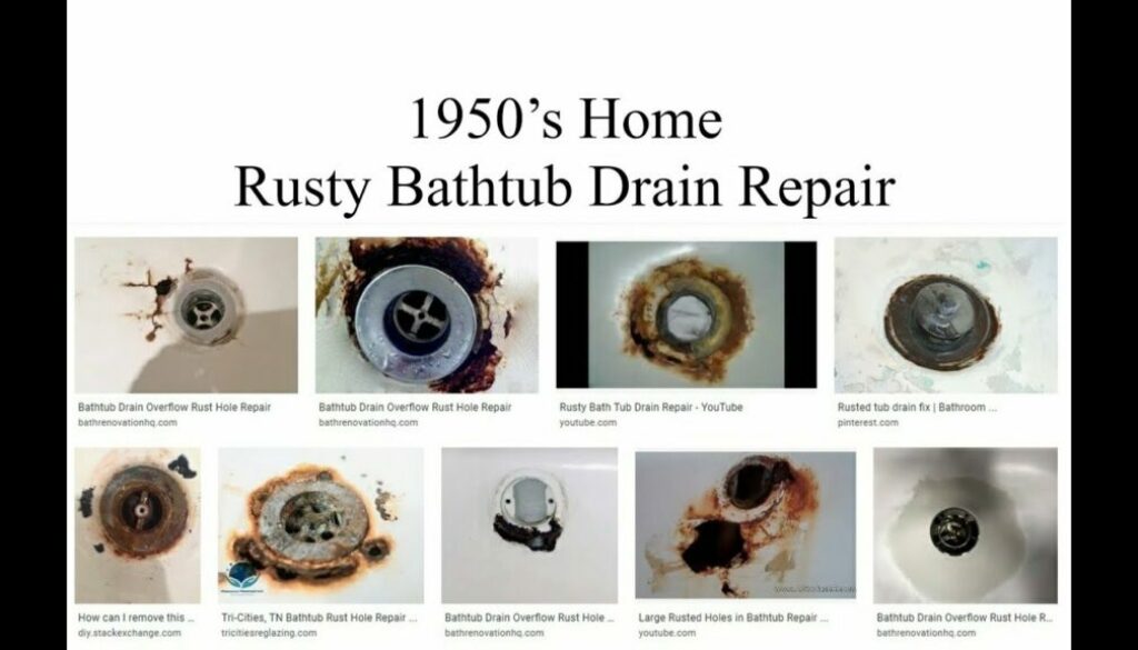 can a rusty bathtub drain be repaired