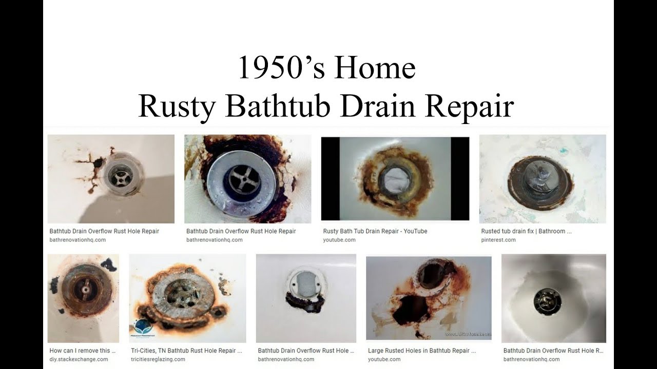 can a rusty bathtub drain be repaired