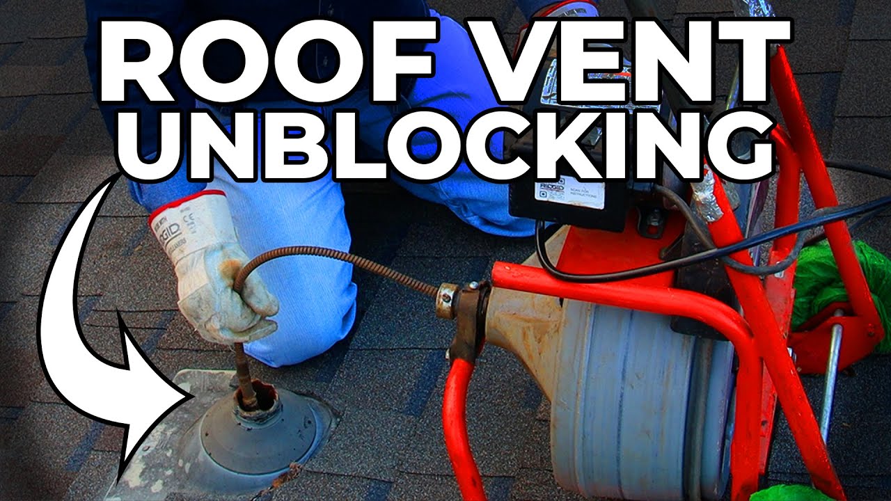 how to unblock a roof drain pipe