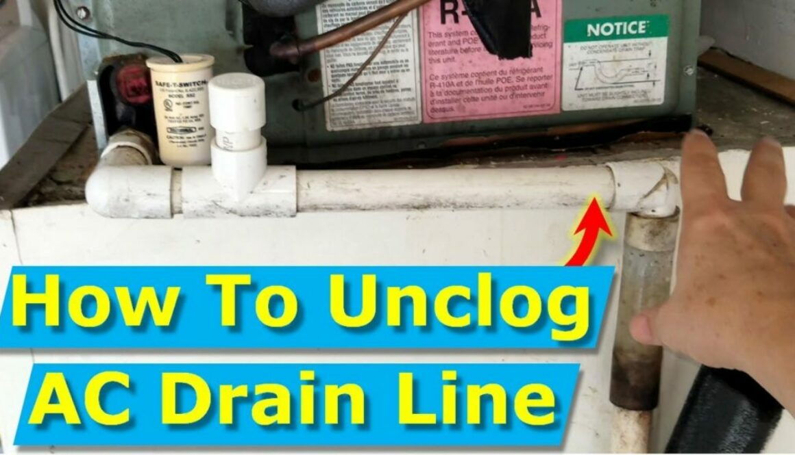 how to unblock ac drain line