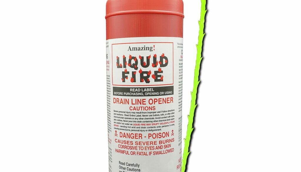 how to use liquid fire drain cleaner