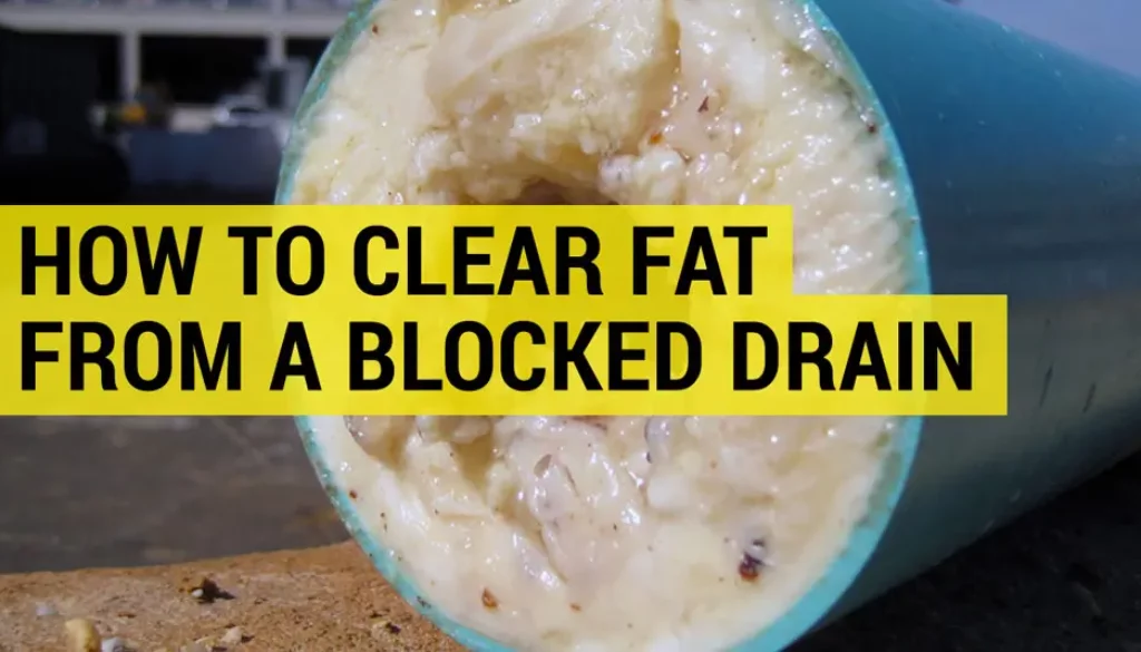how to unblock grease from a drain
