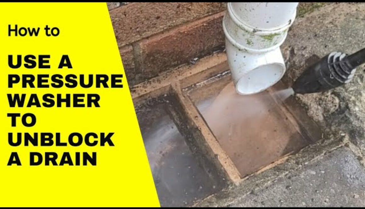 can i use a pressure washer to unblock a drain