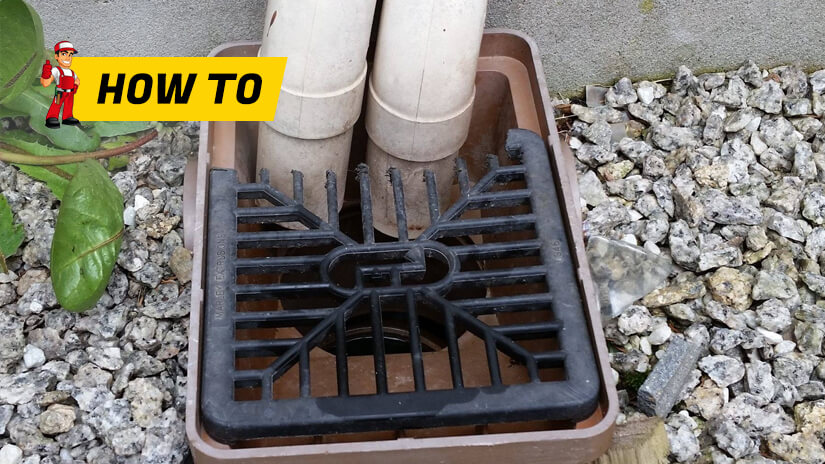 how to unblock outside drain